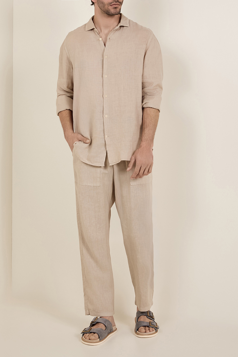 חולצה מכופתרת מפשתן